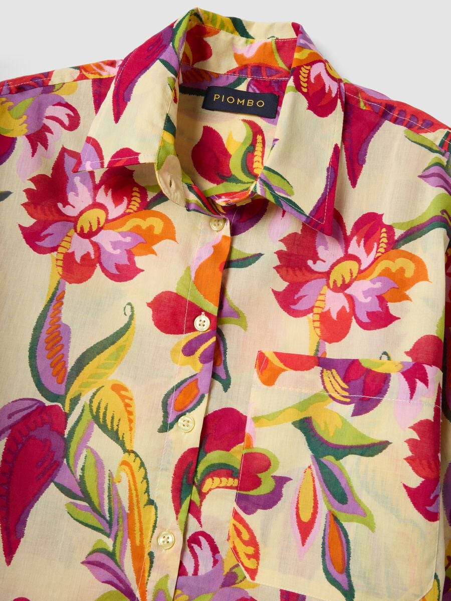Camicia multicolor in puro cotone con fantasia over fit_5