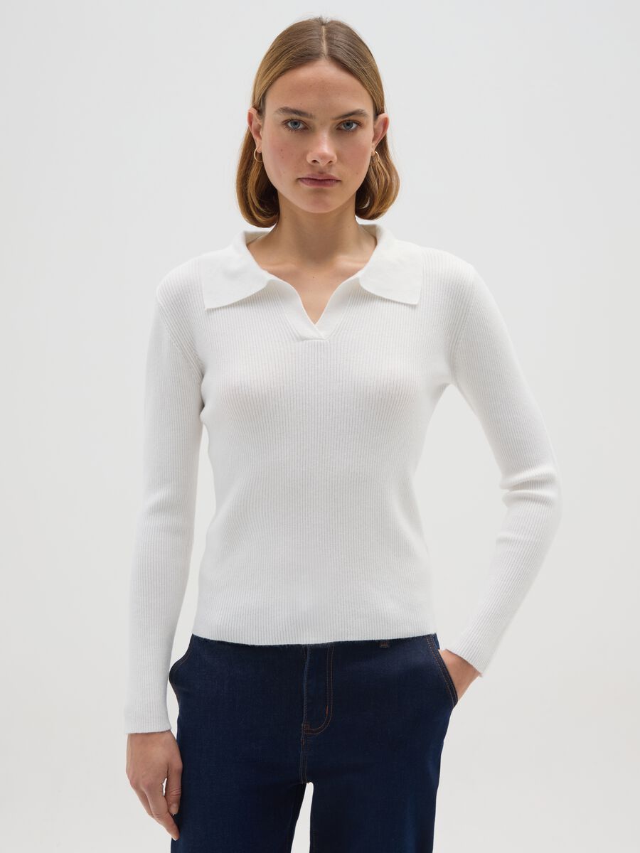 White long sleeve regular fit shirt_0