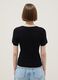 Black viscose blend t-shirt regular fit with cut-out details_2
