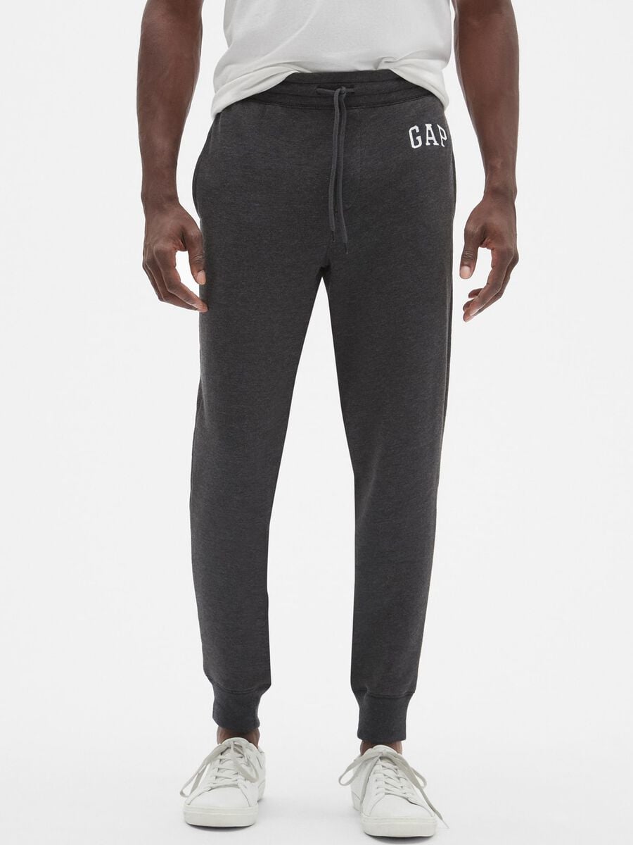 Fleece joggers with logo print_0
