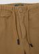 Brown regular fit pure cotton jogger trousers for children_2