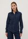 Dark blue slim-fit stretch cotton denim shirt_2