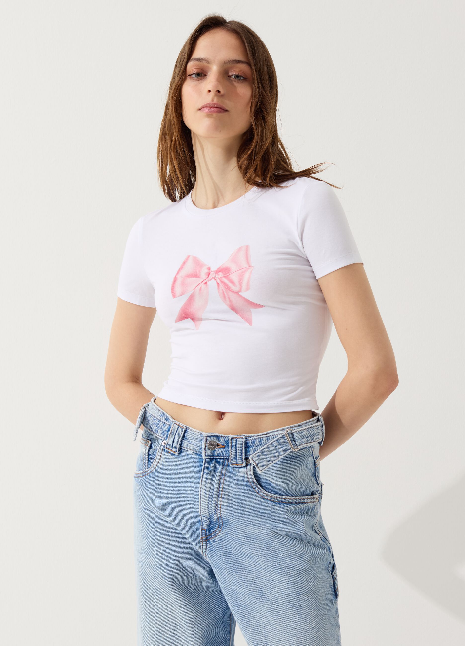 Ovs T-shirt in cotone stretch con stampa