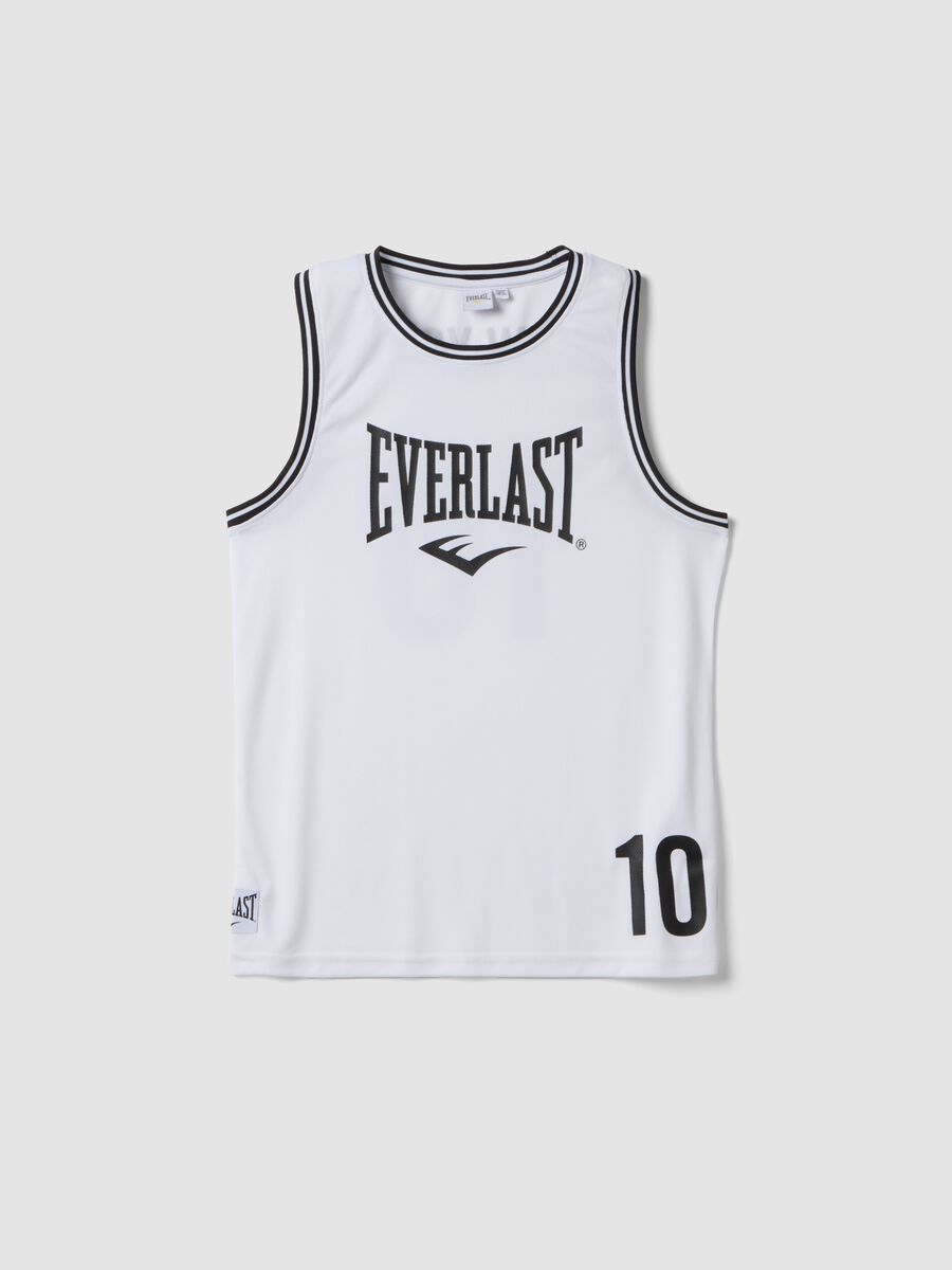 White regular-fit boys&rsquo; vest with contrast piping, oversized style_0