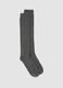 Grey melange long socks in wool, viscose and stretch cashmere_0