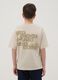 T-shirt in puro cotone beige oversize per ragazzi_2