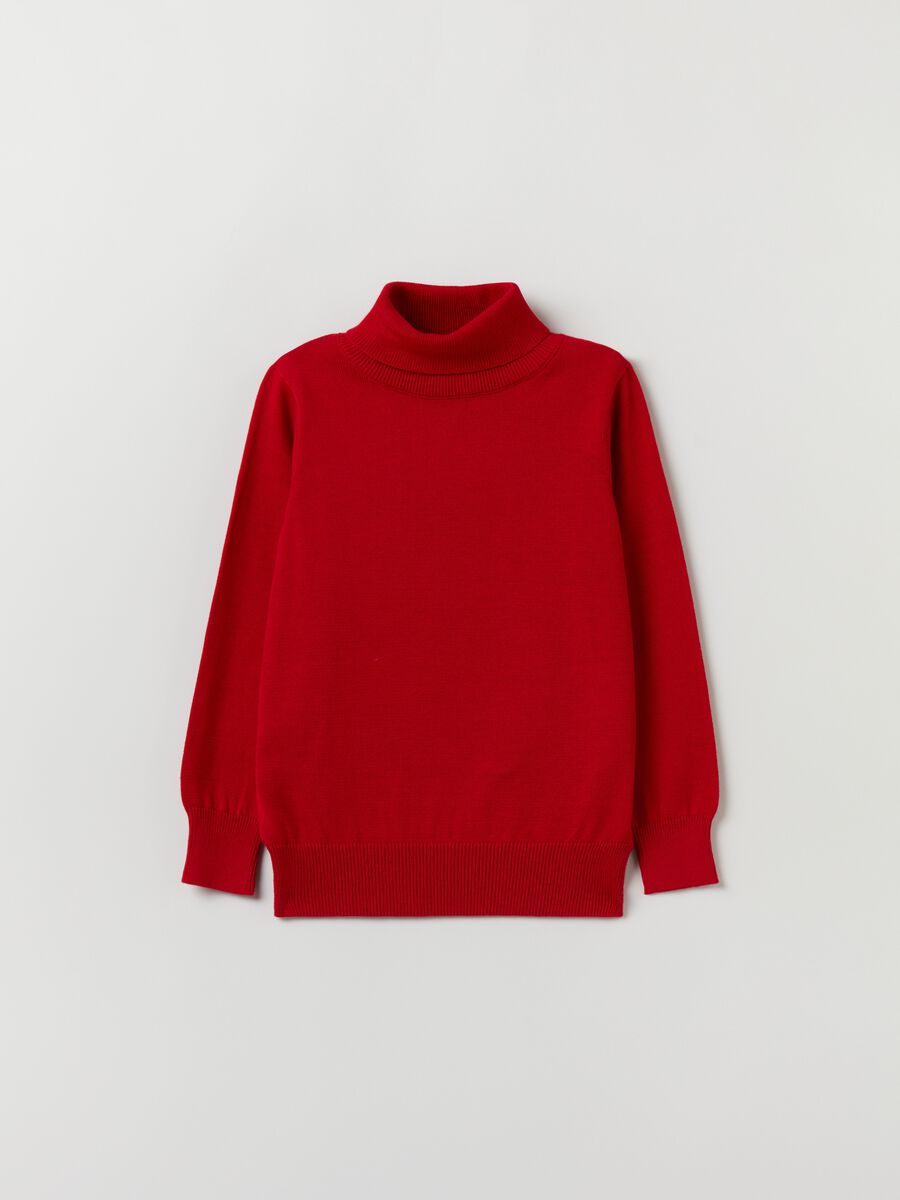 Pullover in maglia a collo alto_0