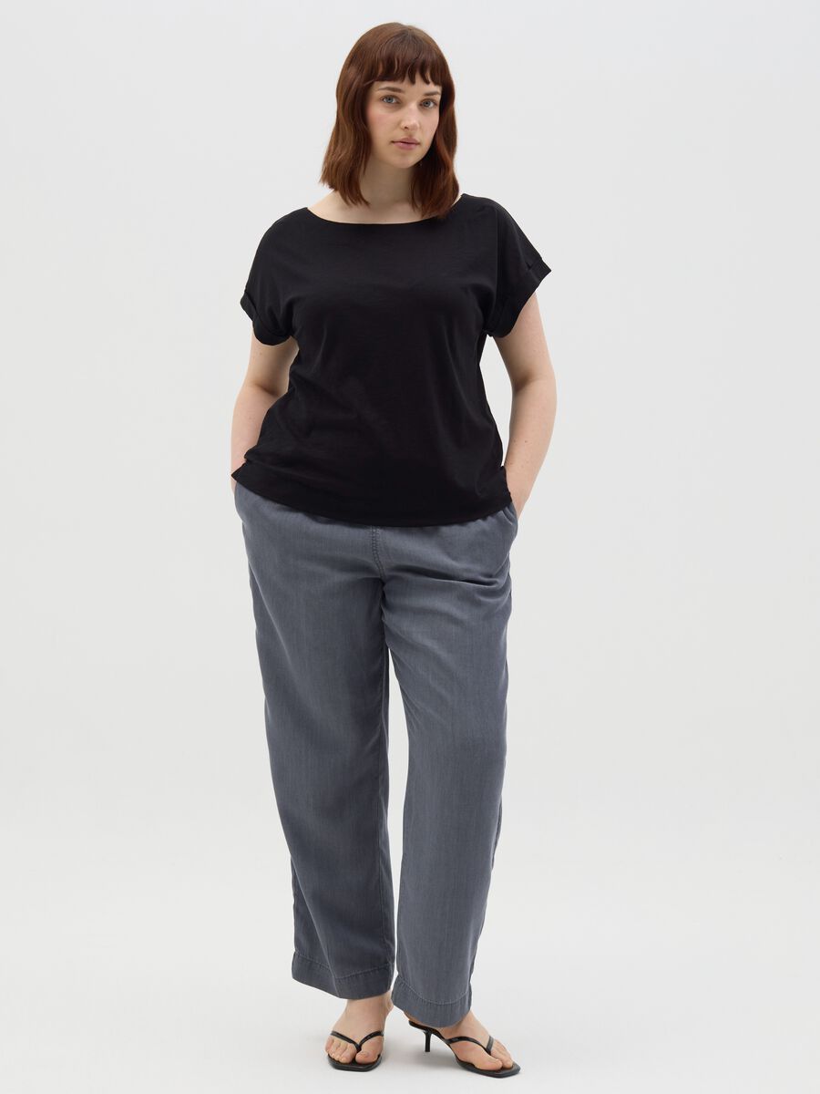Curvy T-shirt in slub jersey_1