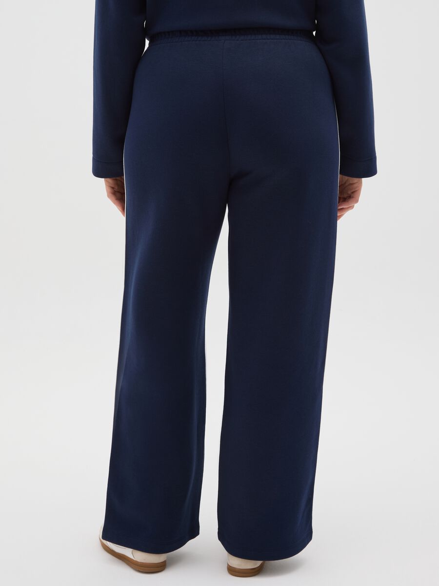 Pantaloni in misto cotone blu regular fit_2