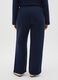 Blue cotton blend regular fit trousers_2