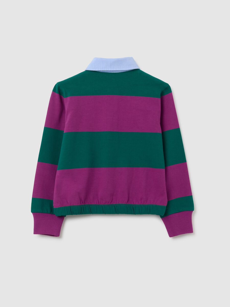 Polo da ragazza in puro cotone multicolor regular fit_4