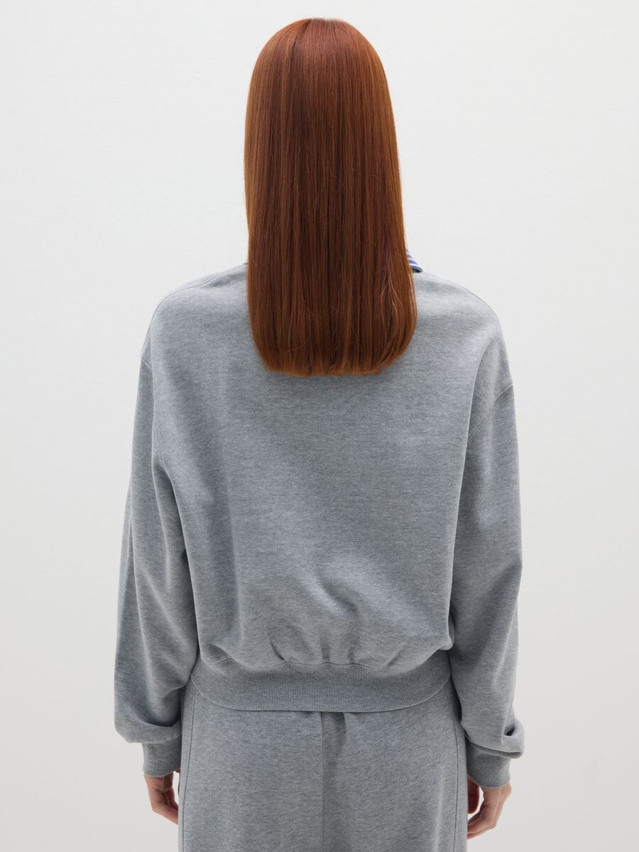 Grey Cotton Blend Sweatshirt Regular Fit_2