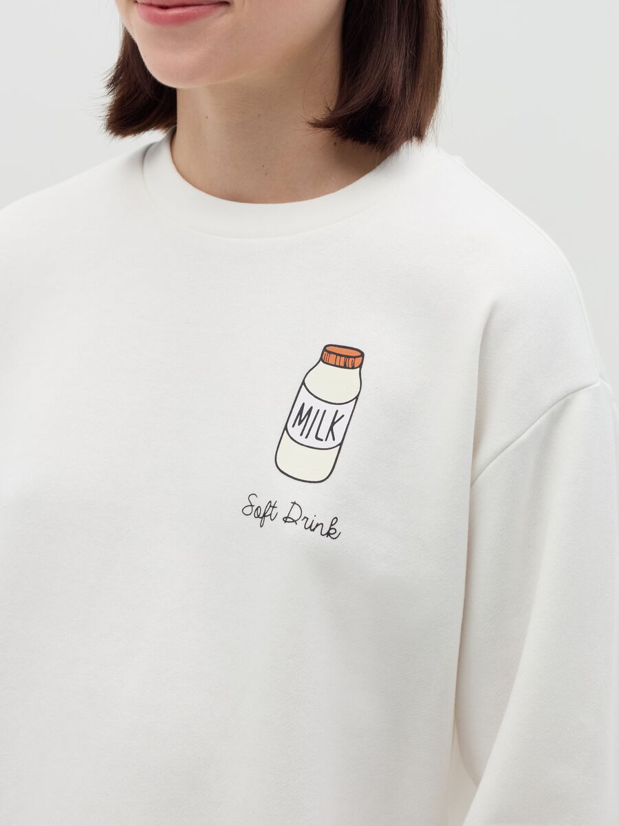 Cropped-fit sweatshirt with round neck_3