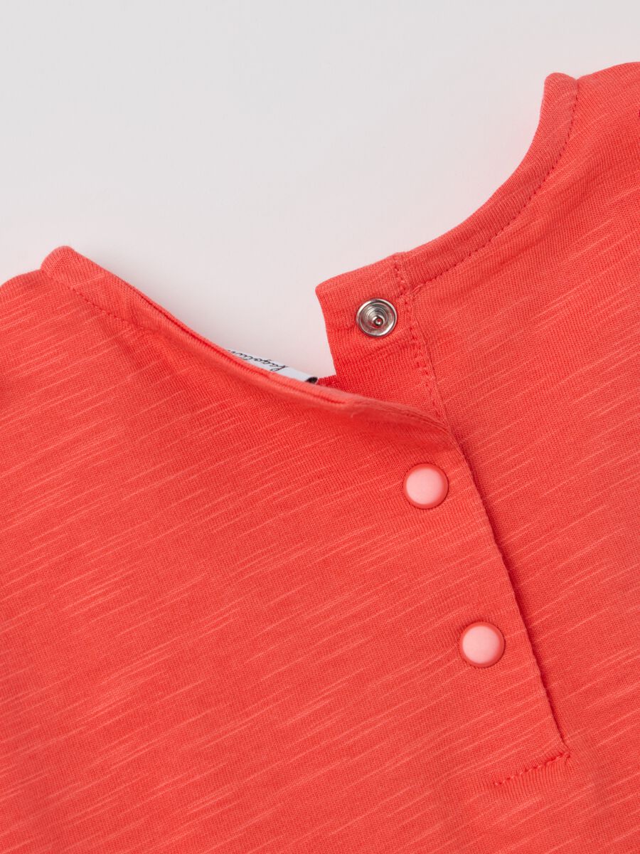 Cotton T-shirt with broderie anglaise insert_3