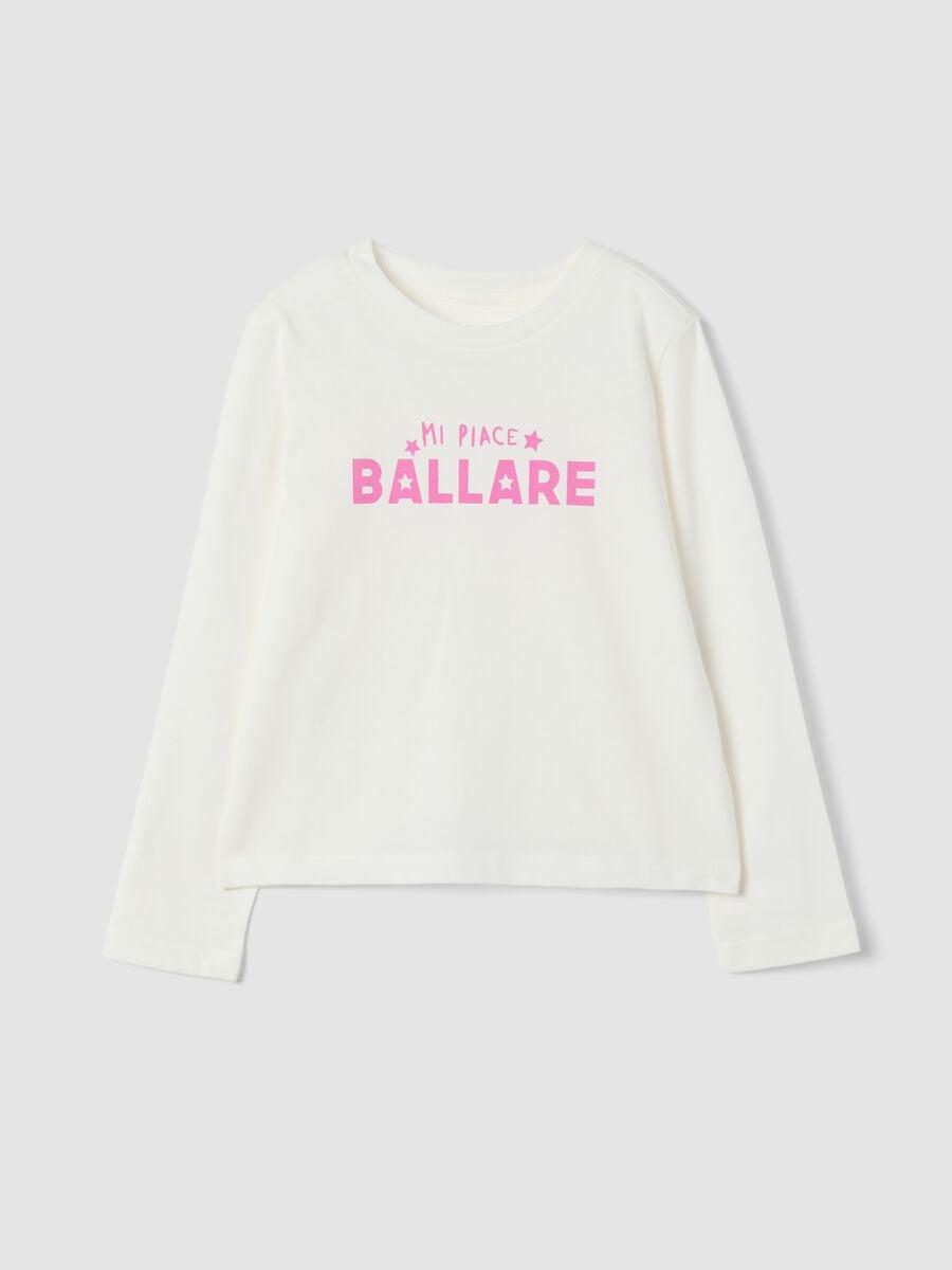 T-shirt bianca in puro cotone organico con girocollo_0