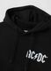 Black cotton-blend hoodie with AC/DC print_5