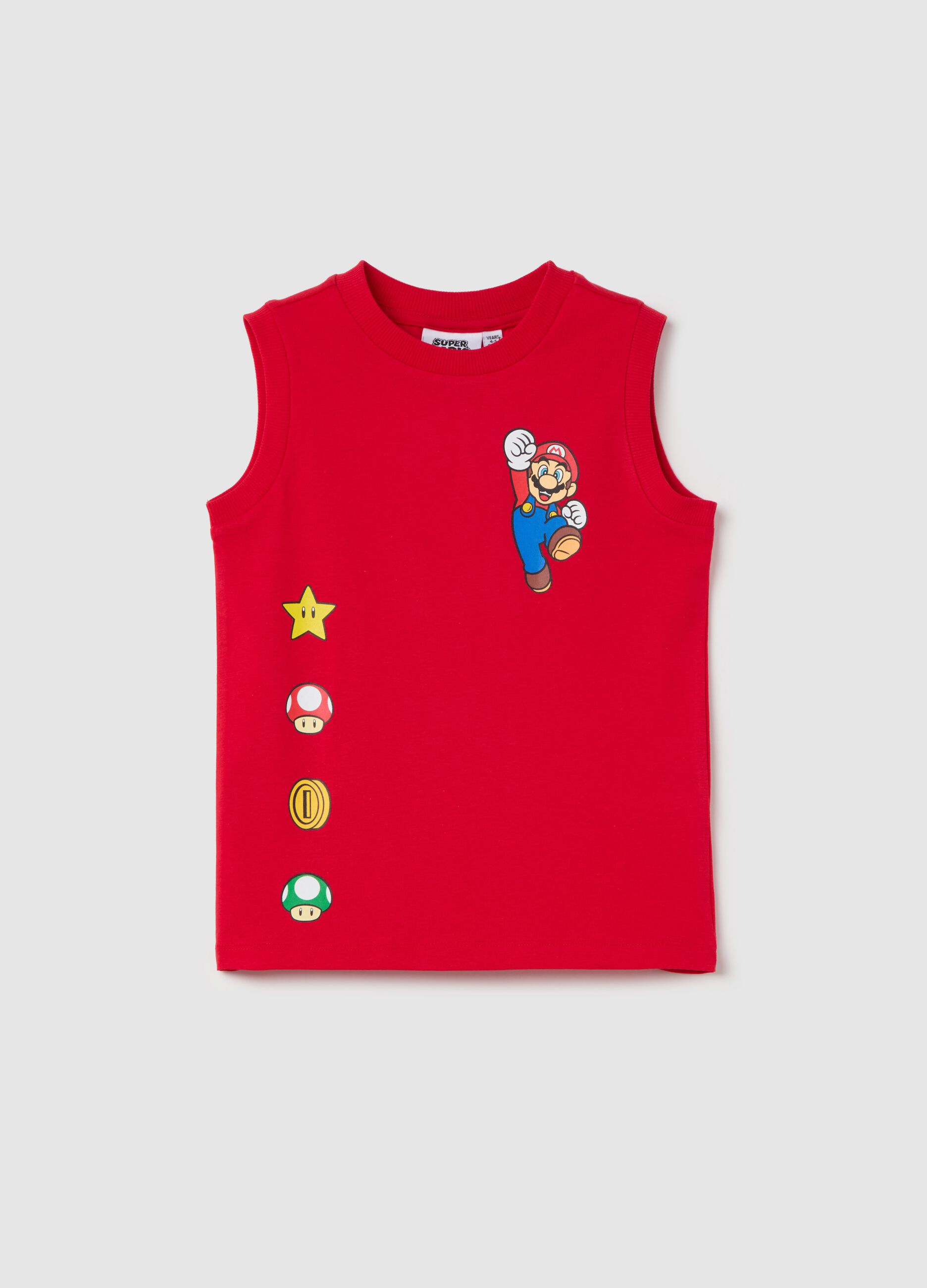 Racer back vest in cotton with Super Mario™ print