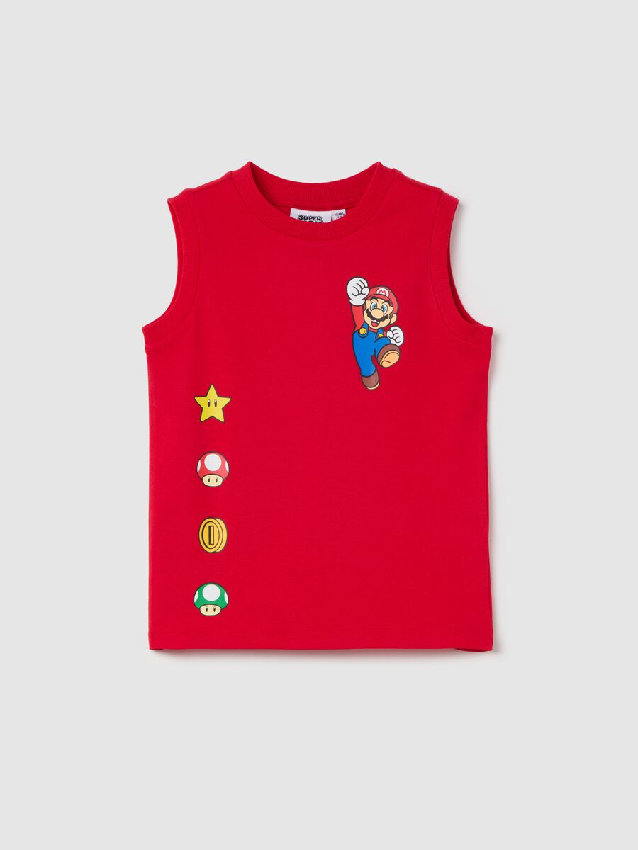Racer back vest in cotton with Super Mario™ print_0