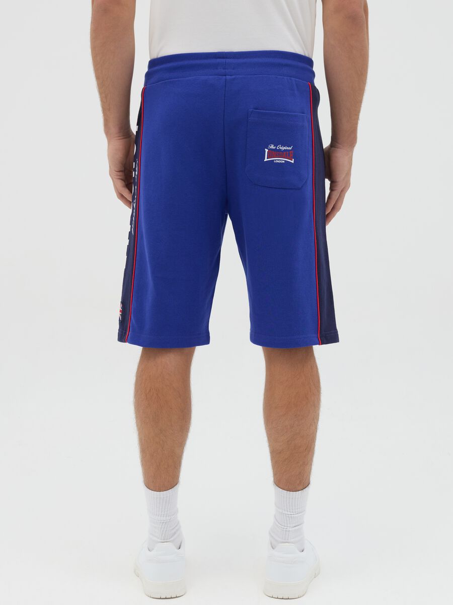 Blue sports Bermuda shorts with logo_3