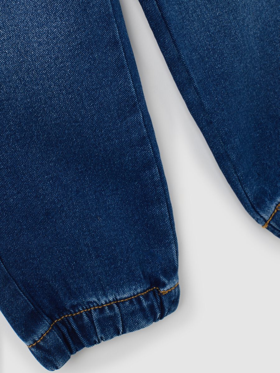 Children's Blue Relaxed Fit Cotton Blend Jog Denim_3