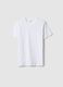 T-shirt girocollo bianca da ragazzo in puro cotone over fit_3