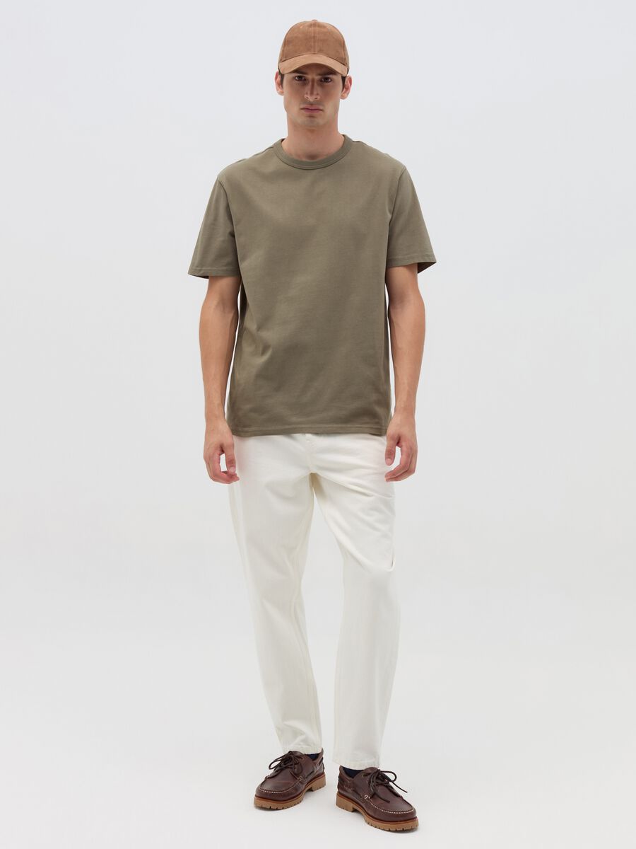 Cotton T-shirt with round neck_1