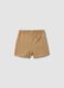 Beige pure cotton shorts_1
