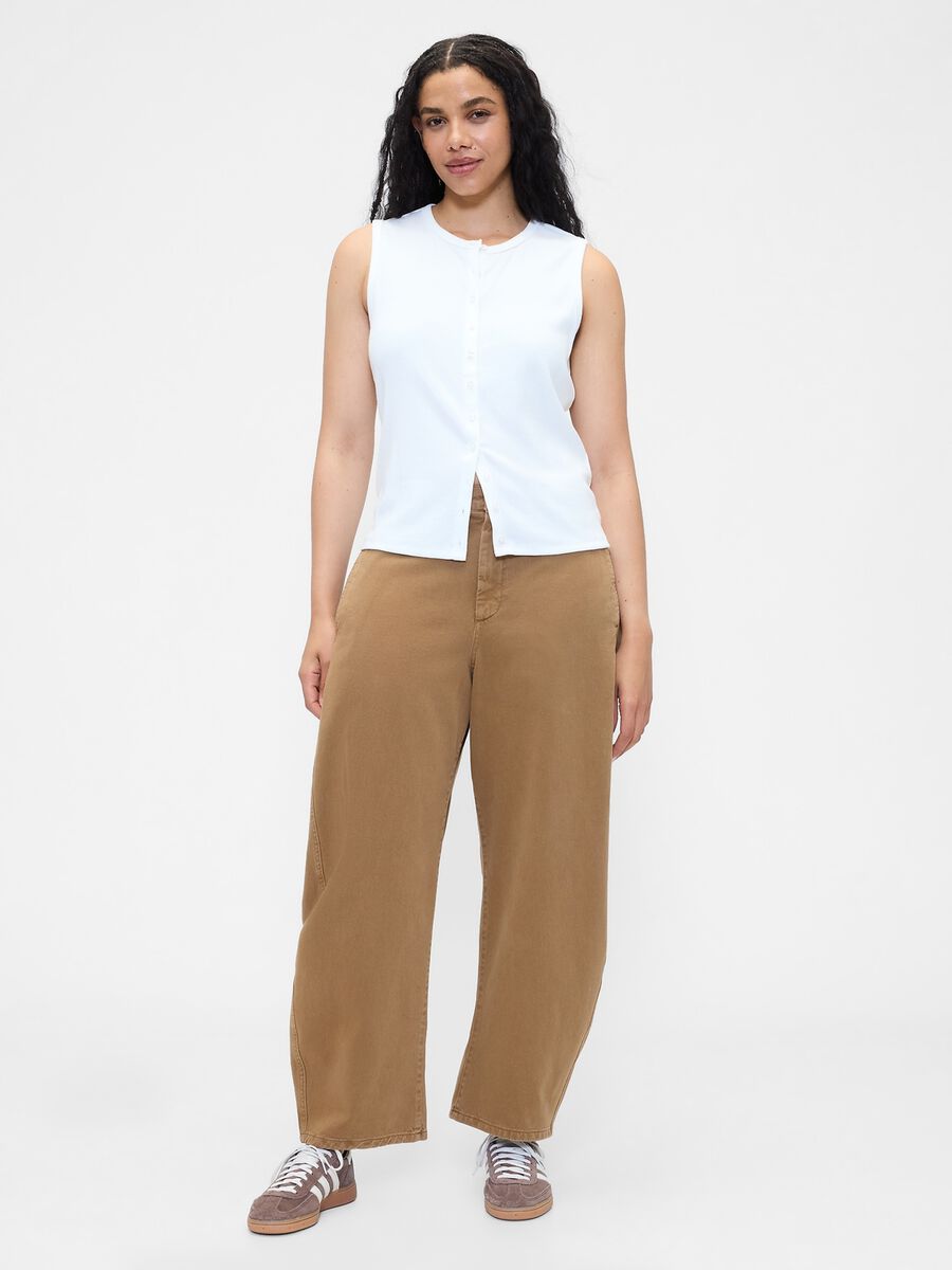 Pantaloni marroni in cotone_5