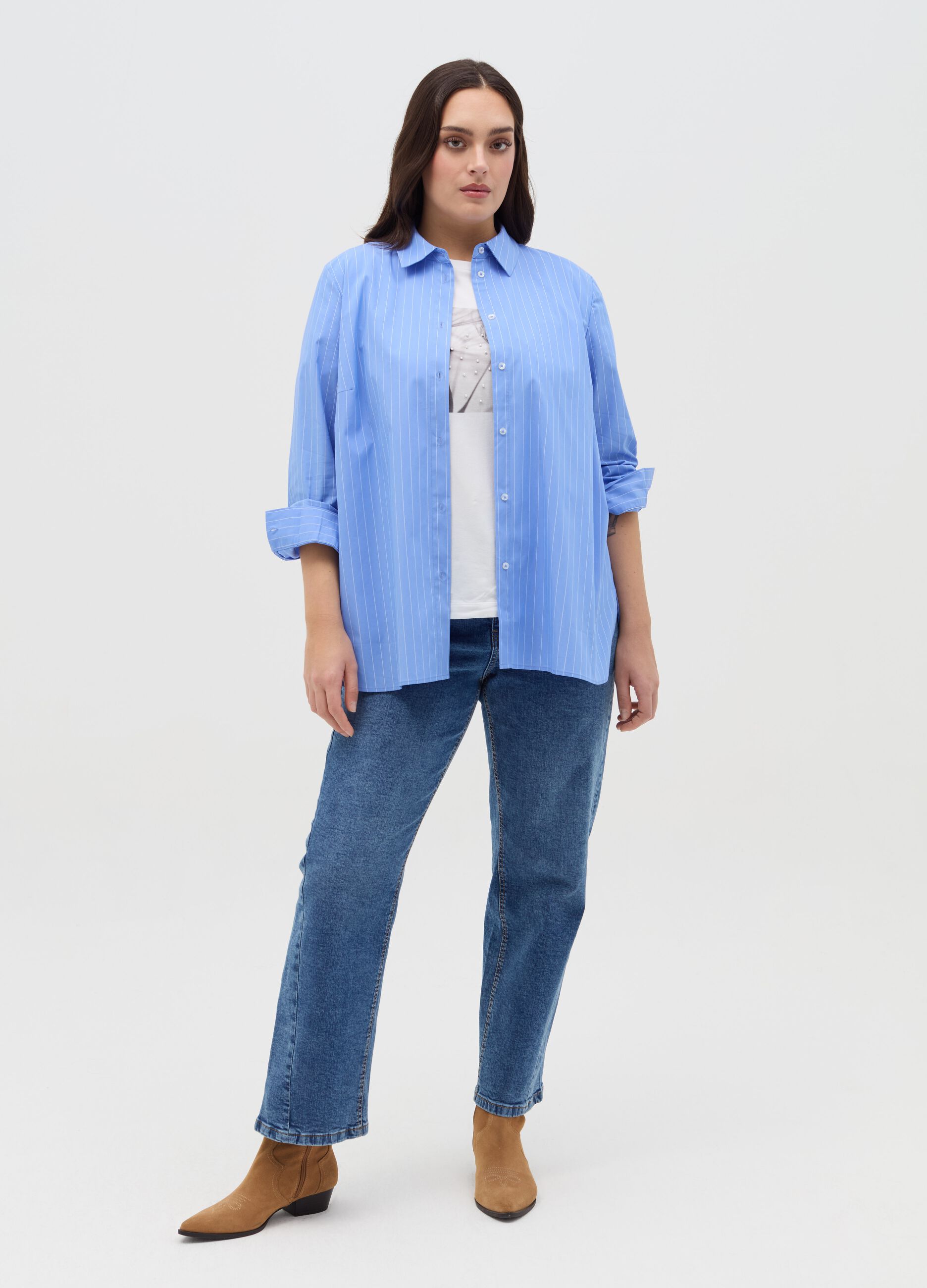 MYA Curvy stripe pattern shirt