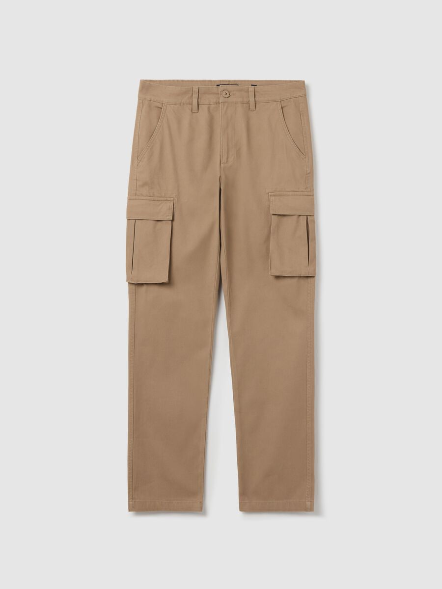 Cargo trousers in piquet_4