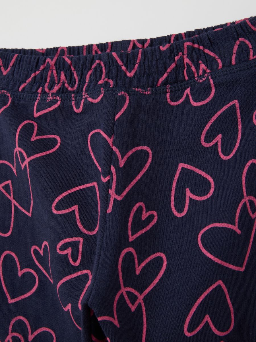 Girls' multicolour pure cotton regular fit trousers_2