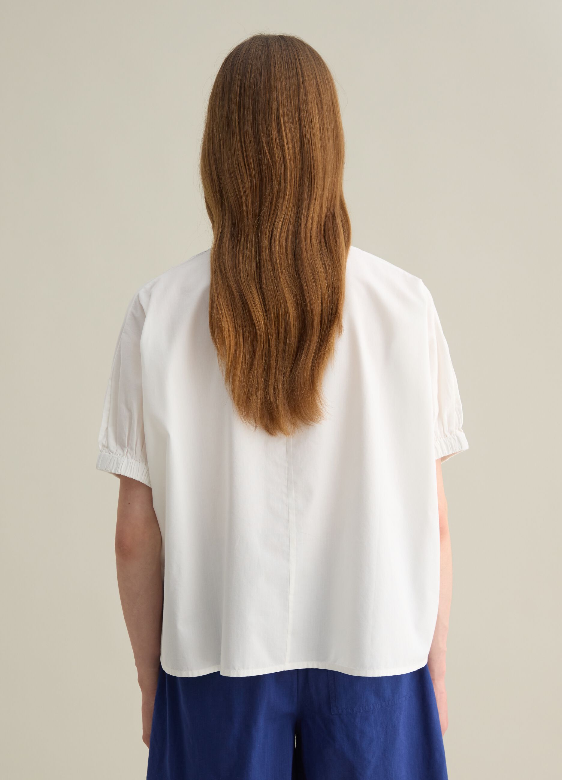 Camicia oversize da donna in puro cotone bianca