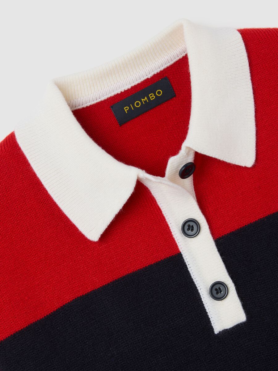 Blue and red striped oversized sweater_5