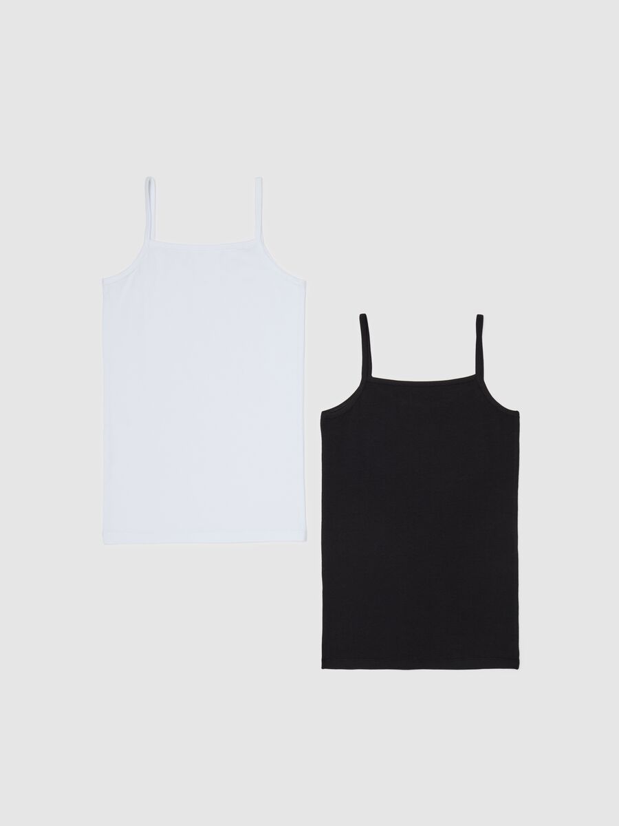 Bipack canotte in cotone bio spalline sottili _1