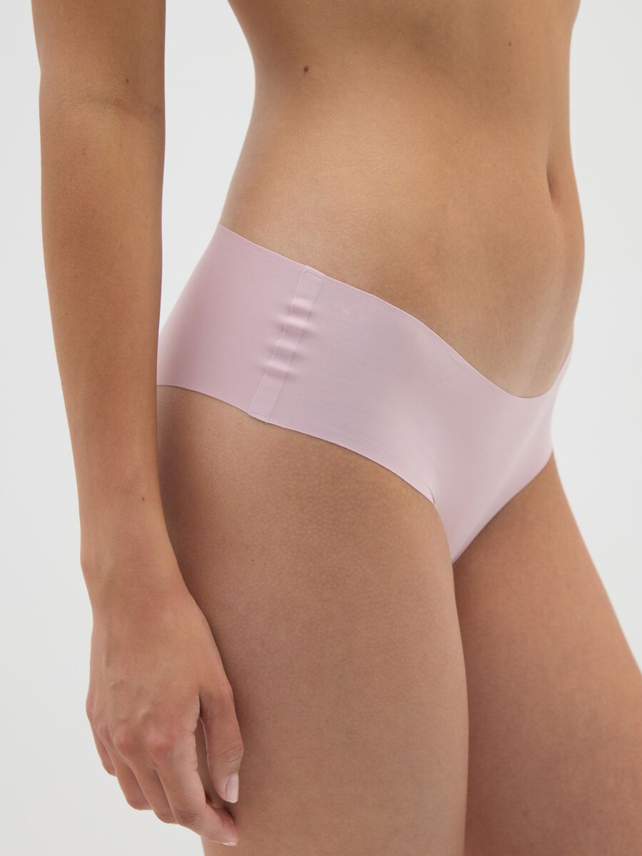 Women's pink stretch fabric briefs_3