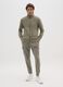 Green cotton blend cargo trousers with pockets_0