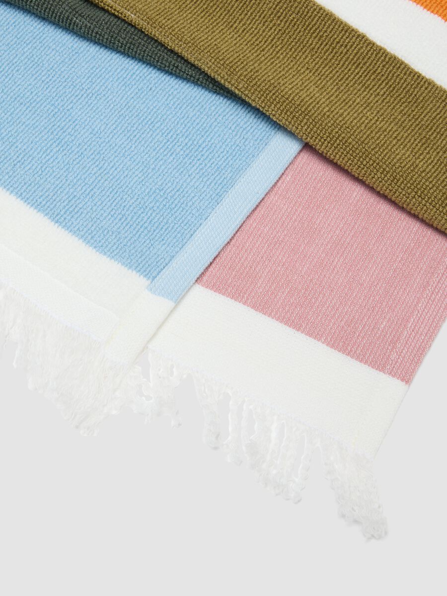 Multicolour pure cotton striped beach towel_2