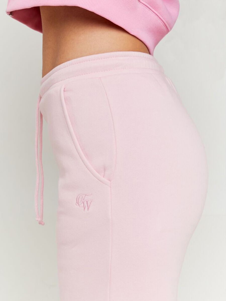 Women's pink cotton blend sporty set_2