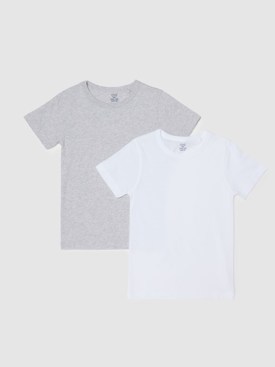 Multicolour regular fit pure cotton children's t-shirt twin pack_0