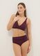 Purple triangle bikini top in stretch fabric with shaping effect_1