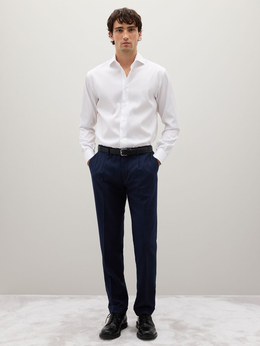Blue Slim Fit Trousers_0