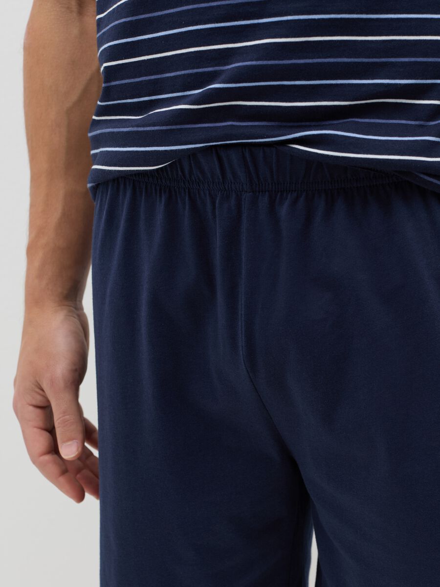 Short cotton pyjamas with striped pattern_2
