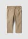 Children's beige pure cotton cargo trousers with regular fit_1