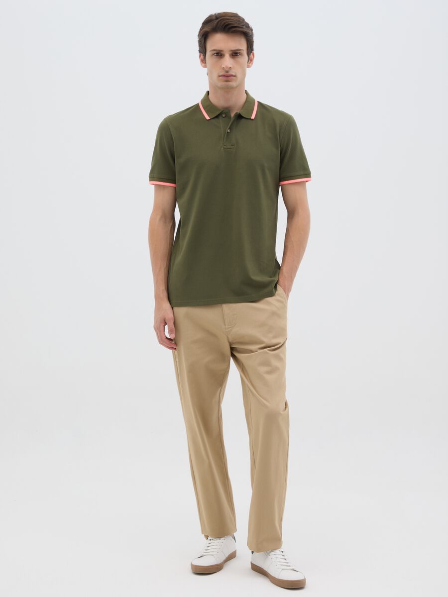 Polo da uomo in cotone elasticizzato multicolor regular fit_1