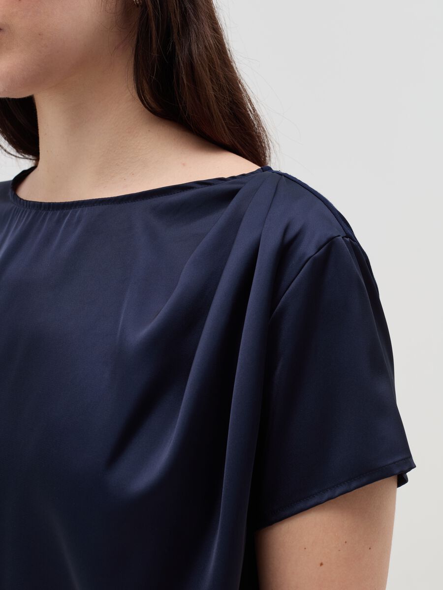 Blusa in tessuto combinato Curvy_5
