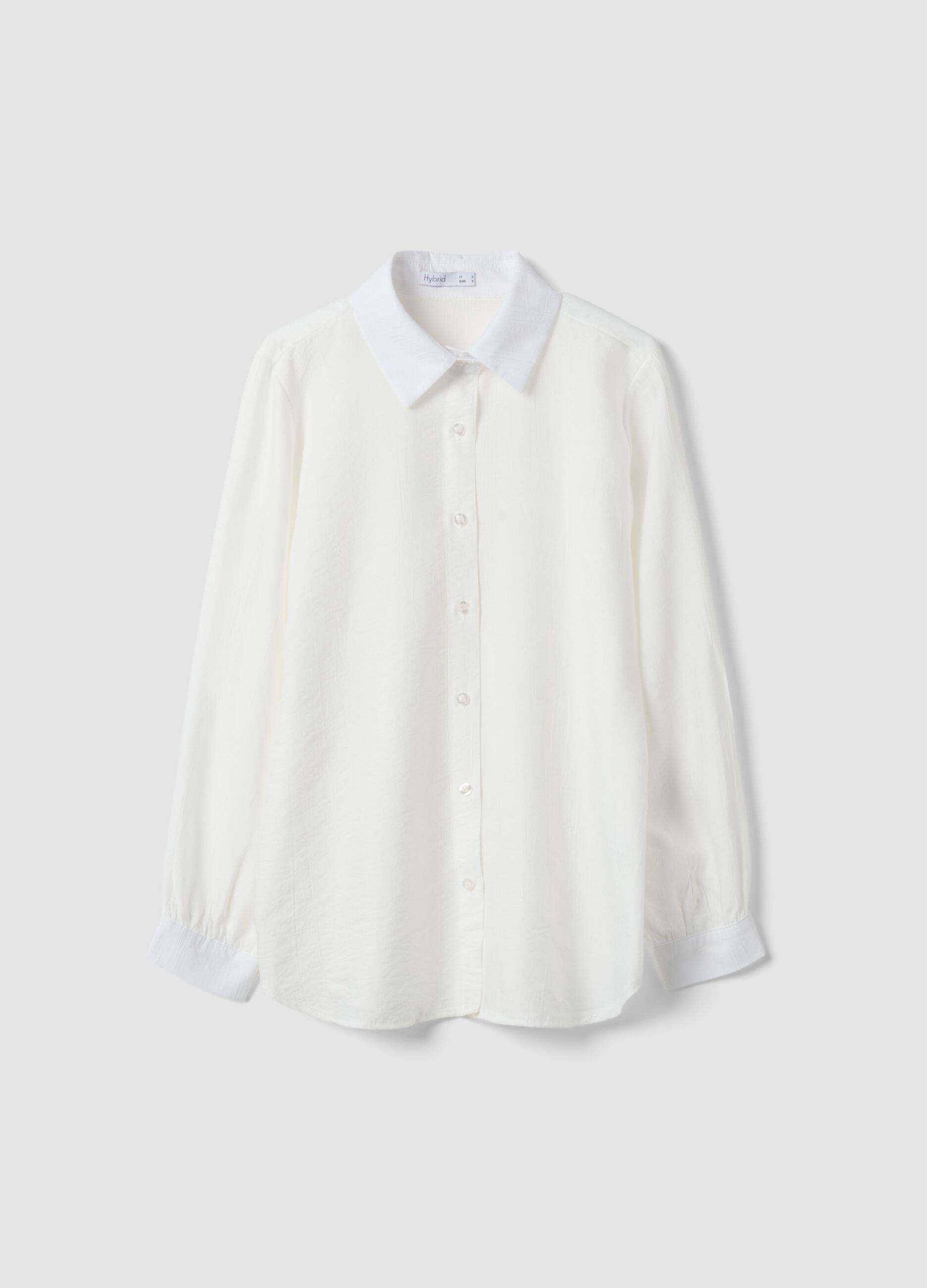 White viscose-blend shirt