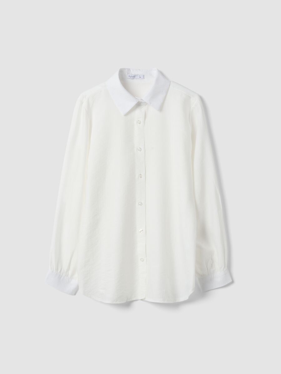 White viscose-blend shirt_0