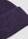 Lilac purple ribbed stretch-fabric beanie_1