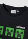 Black pure cotton Minecraft print T-shirt for boys_5