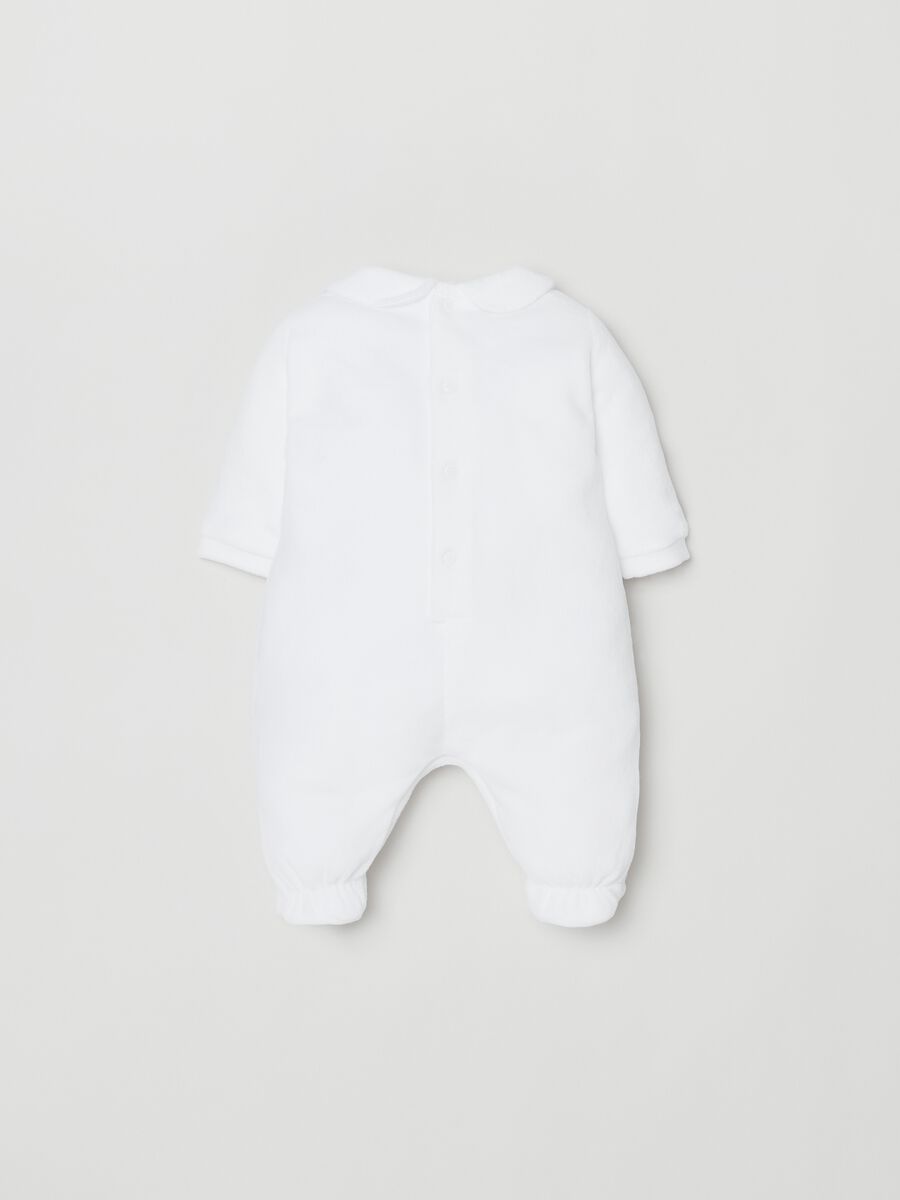 Tutina in velour con piedini e ricamo_1